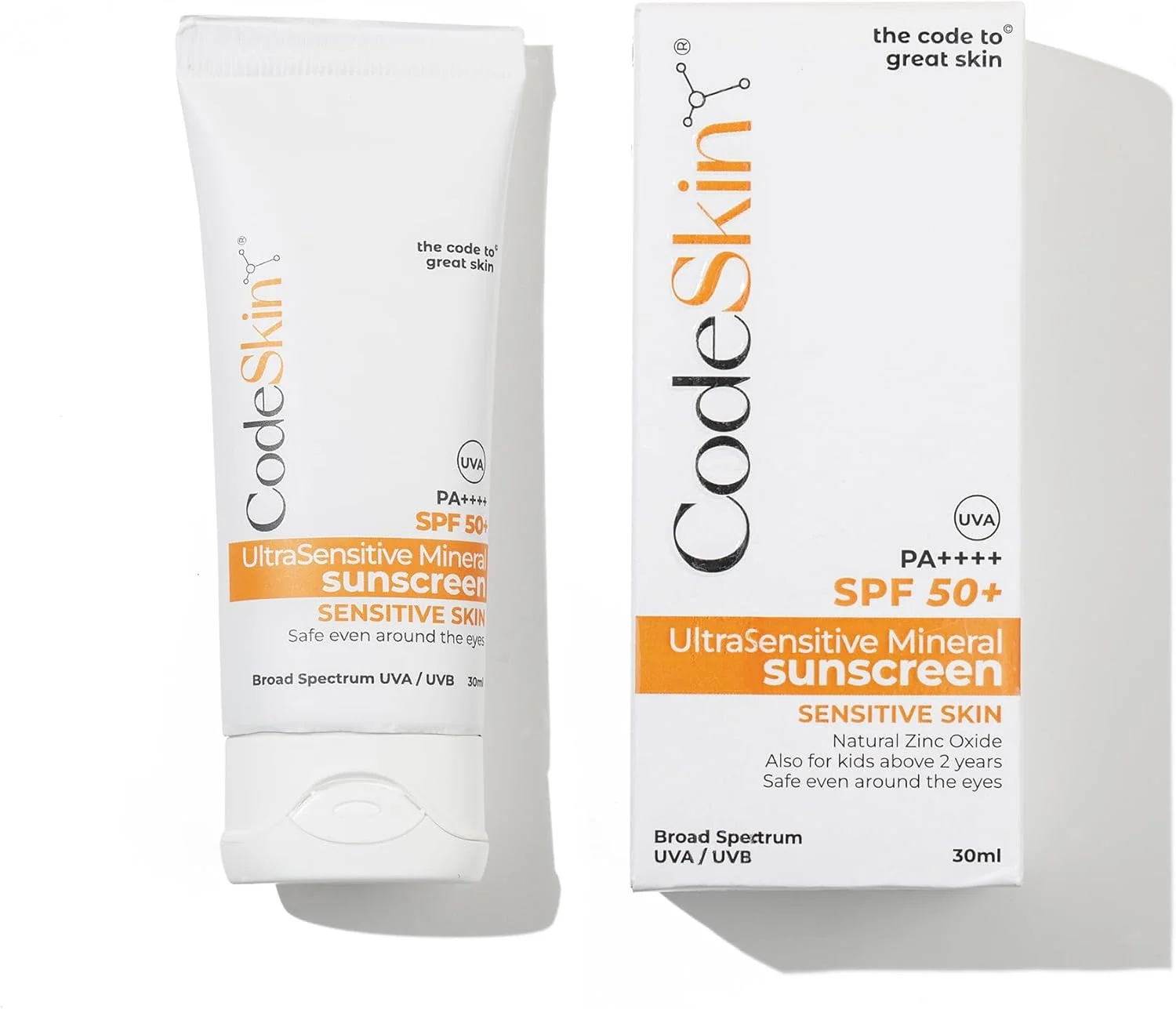 ضد آفتاب مینرال فوق العاده حساس SPF 50  PA  | برای پوست حساس | مقاوم در برابر تعریق/آب | برای آقایان، خانم ها و کودکان | بدون ایجاد سفیدی | بدون عطر