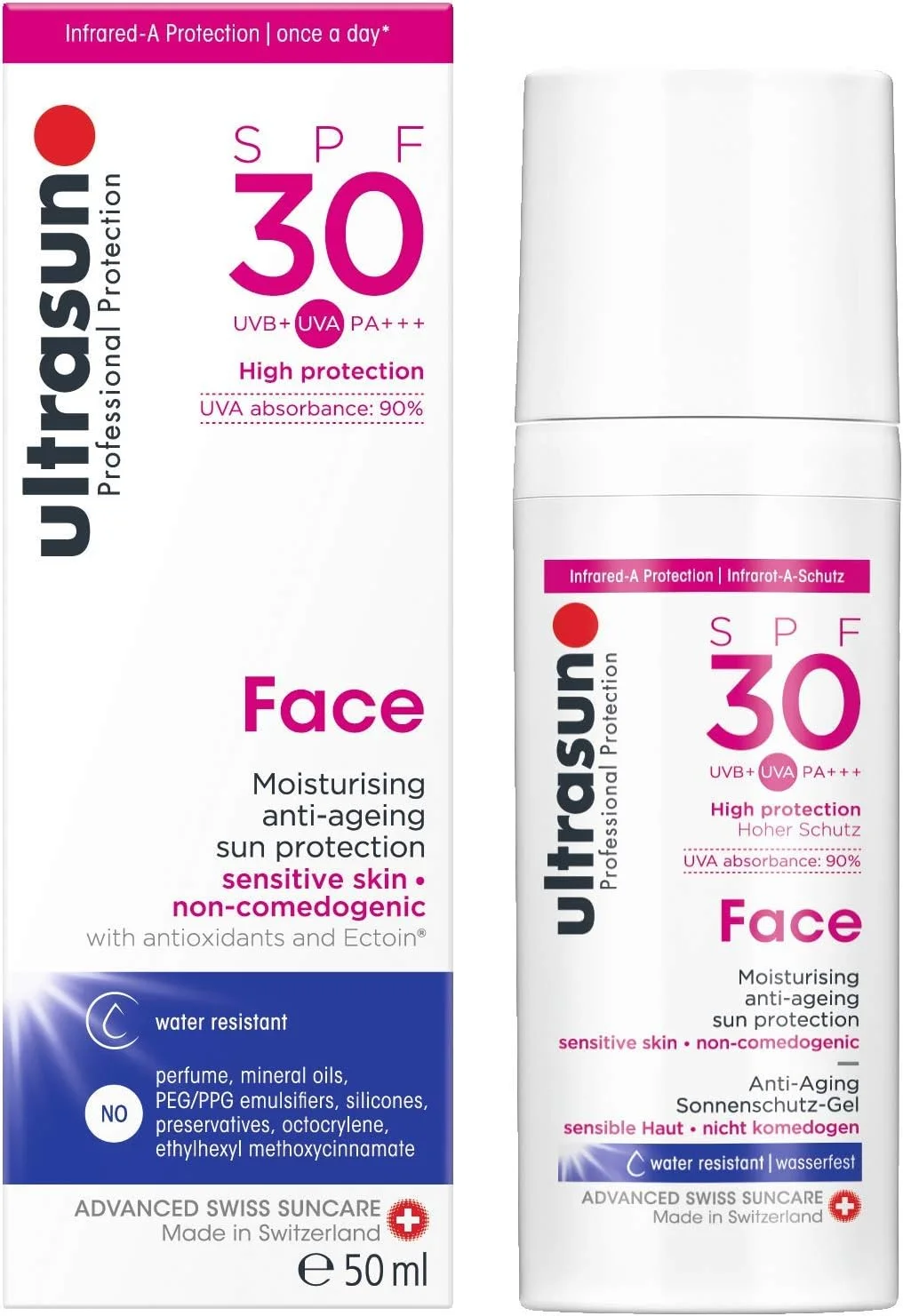 کرم ضد آفتاب صورت اولتراسان SPF30 حجم 50 میلی لیتر