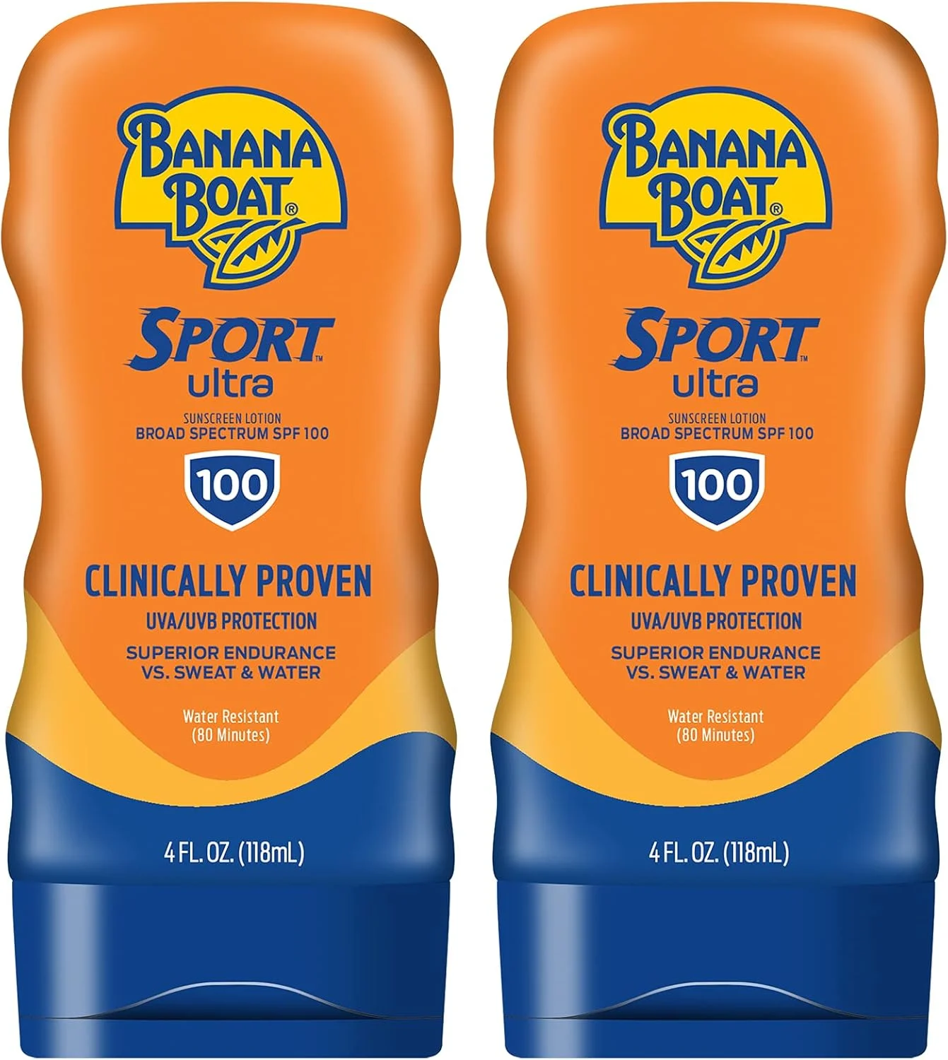 لوسیون ضد آفتاب طیف گسترده Banana Boat Sport Performance - SPF 100، 118 میلی لیتر (بسته 2 عددی)